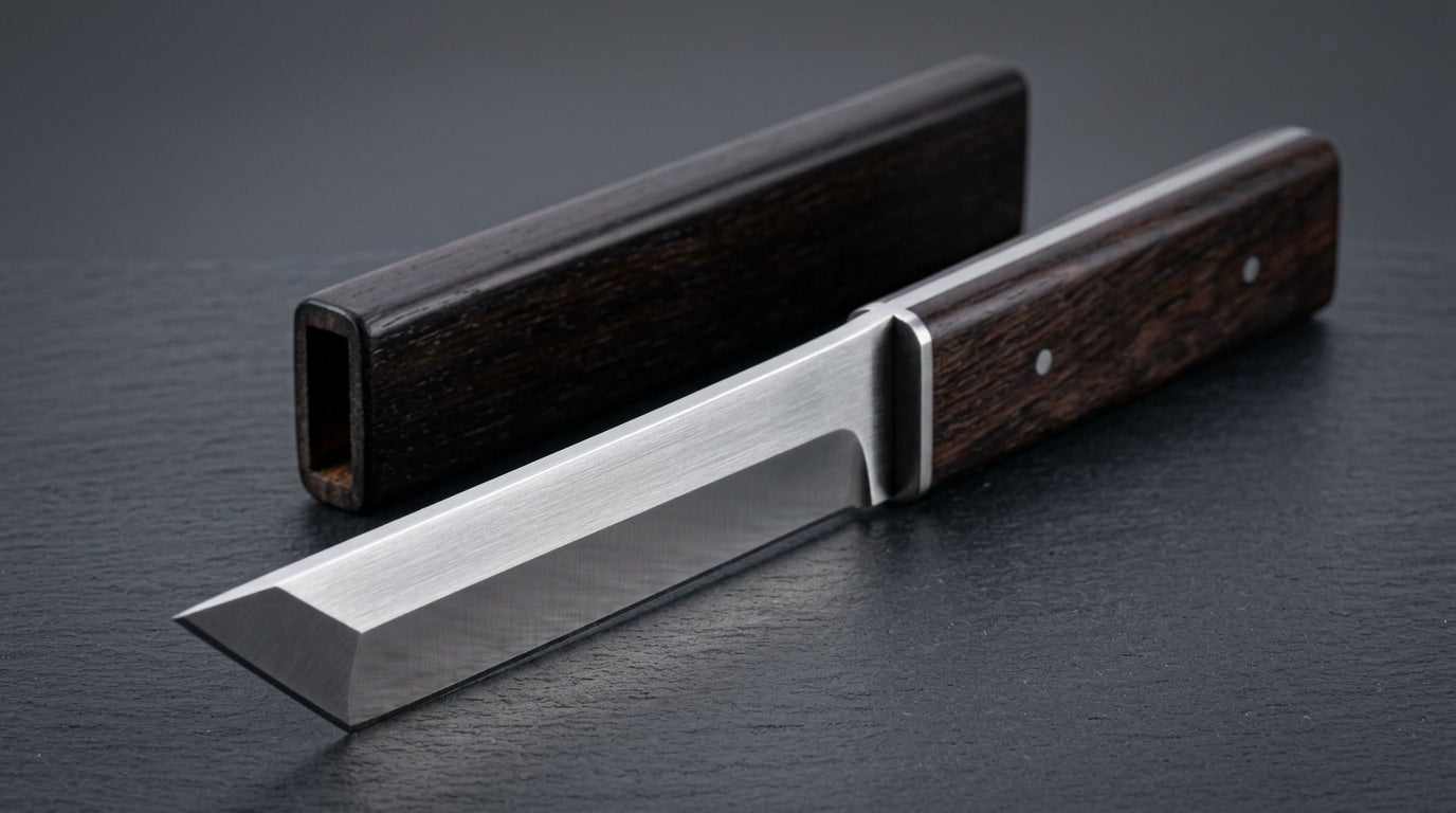 Japanese Tanto – Handcrafted Minimalist "Aikuchi" Replica